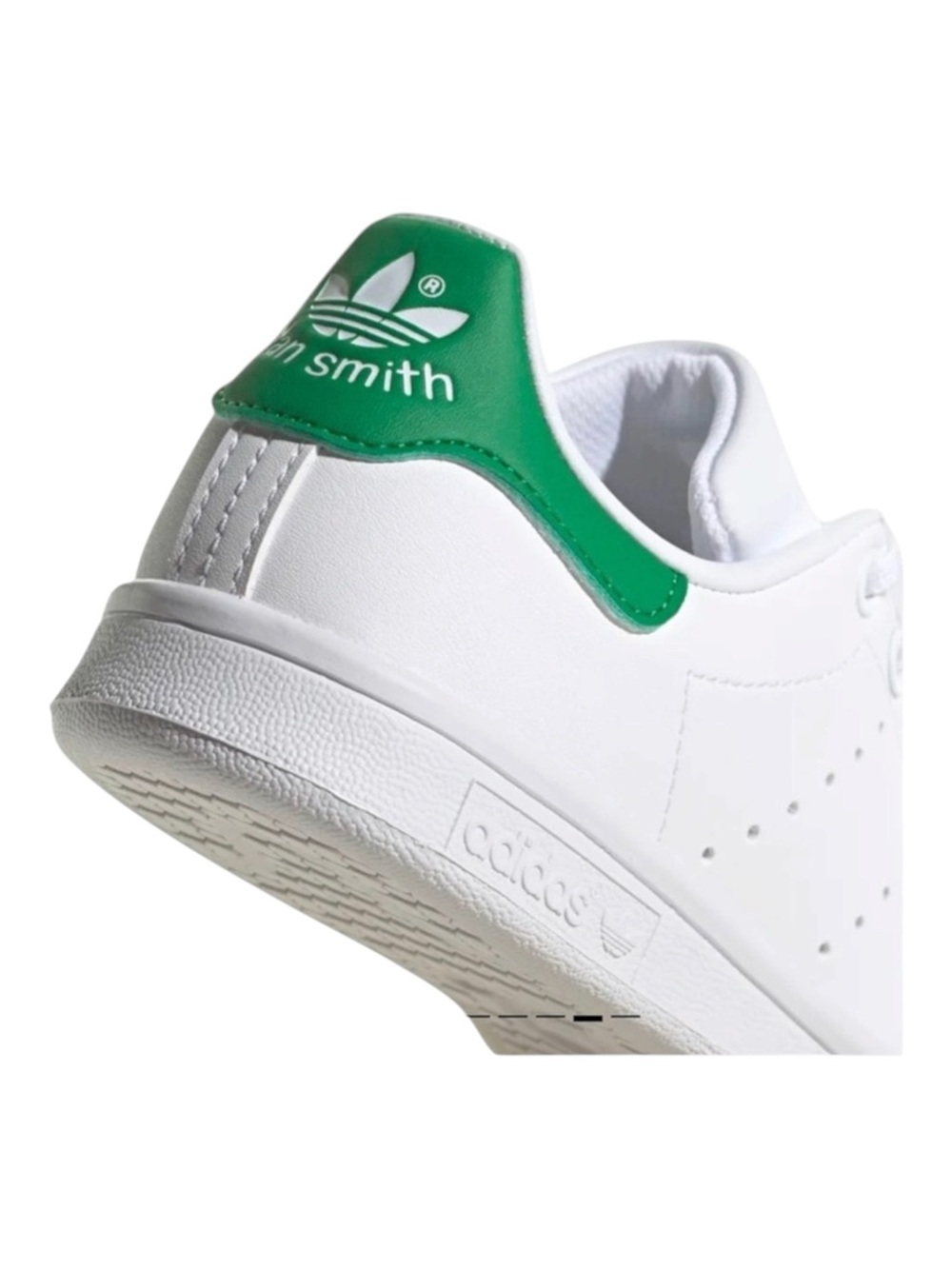 Adidas ★ Stan Smith Vegan Tennis Shoes Sneakers ★ Cloud White Green ★ Girl’s 2M - Picture 14 of 16